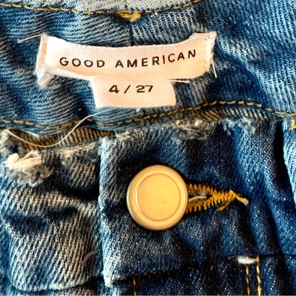 Good American 90s Icon Straight Leg Jeans Blue GNIC999T Sz 4/27 - Picture 3 of 7